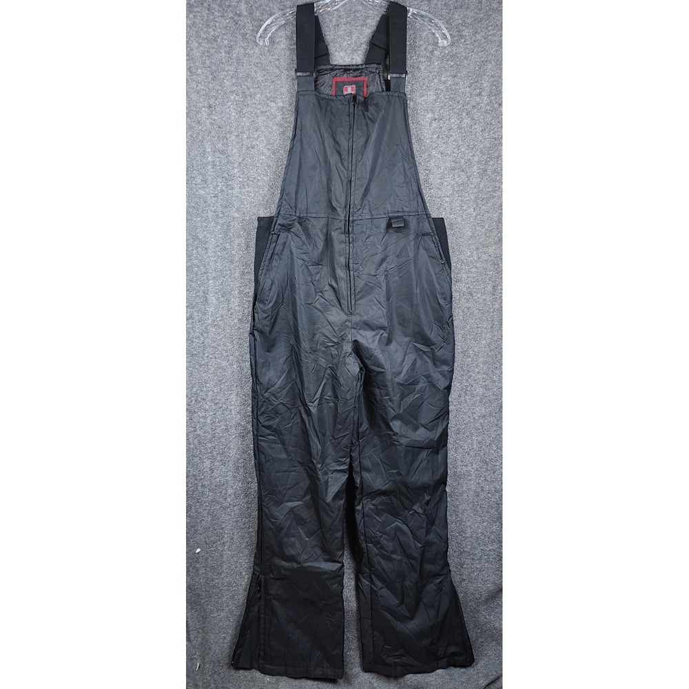 Swiss Tech Snow Bibs Mens M 32-34 Black Insulated Ski Pants Overalls SM49609Y
